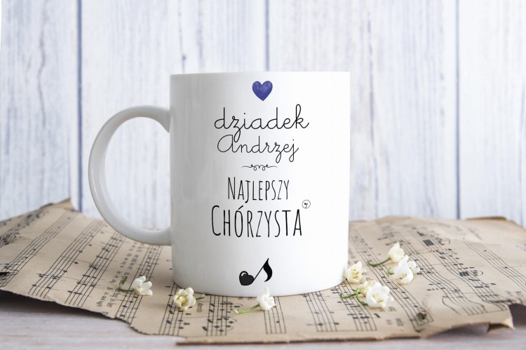 Babcia najlepsza chórzystka - Dziadek najlepszy chórzysta - Prezent dla Babci – Prezent dla dziadka - Dzień Babci i Dziadka - Kubek ceramiczny - osemkowa.pl - Prezent dla muzyka - Upominek dla muzyka