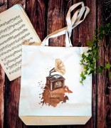 Najlepsza Babcia – Najlepszy Dziadek – Gramofon – Patefon - Prezent dla Babci – Prezent dla dziadka - Dzień Babci i Dziadka – Torba 2 ucha - osemkowa.pl - prezent dla muzyka - upominek dla muzyka