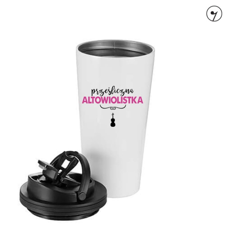 Prześliczna altowiolistka - Altówka - Prezent dla altowiolistki - Kubek altowiolistki - Kubek termiczny - osemkowa.pl - prezent dla muzyka - upominek dla muzyka