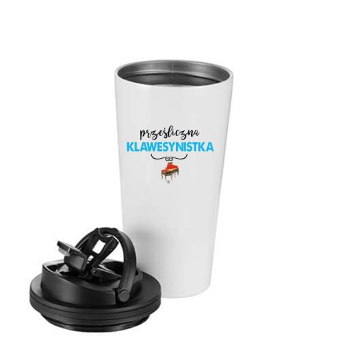 Prześliczna klawesynistka - Klawesyn - Prezent dla klawesynistki - Kubek klawesyn - Kubek termiczny - prezent dla muzyka - upominek dla muzyka - osemkowa.pl