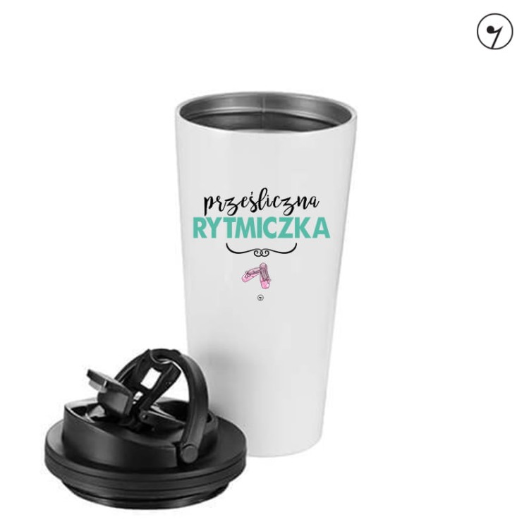 Prześliczna rytmiczka - Rytm - Prezent dla rytmiczki - Kubek rytmiczki - Kubek termiczny - osemkowa.pl