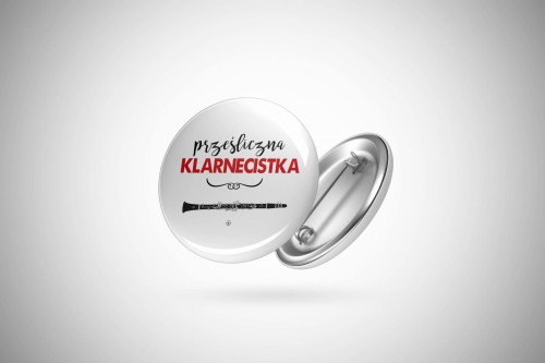 Prześliczna klarnecistka - Klarnet - Prezent dla klarnecistki - Przypinka dla klarnecistki - Przypinka - osemkowa.pl - Prezent dla muzyka