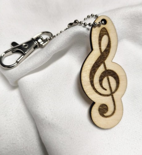 Klucz wiolinowy, muzyczny brelok, prezent dla muzyka, muzyczny gadżet