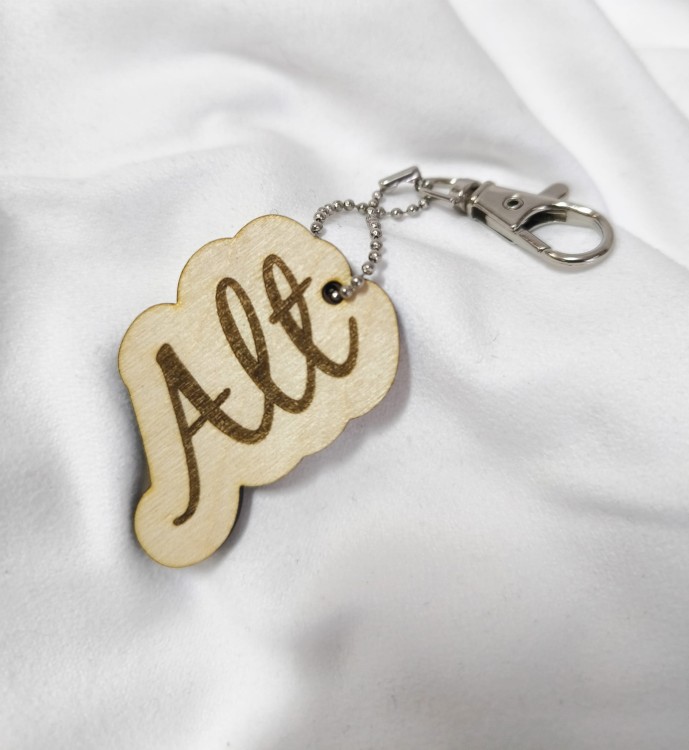 Alt - Brelok z drewna - Brelok ze sklejki - Prezent dla muzyka - Prezent dla alta