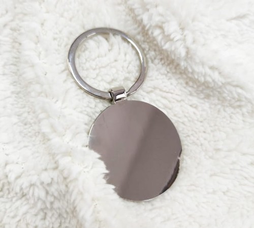 Klucz wiolinowy - Brelok bambusowy z metalowym spodem - Prezent dla muzyka