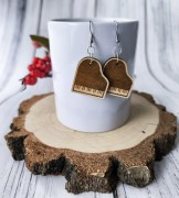 Muzyczne kolczyki - Fortepian - Prezent dla pianistki - Kolczyki z drewna - Muzyczna biżuteria - Kolczyki