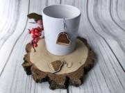 Muzyczne kolczyki - Fortepian - Prezent dla pianistki - Kolczyki z drewna - Muzyczna biżuteria - Kolczyki