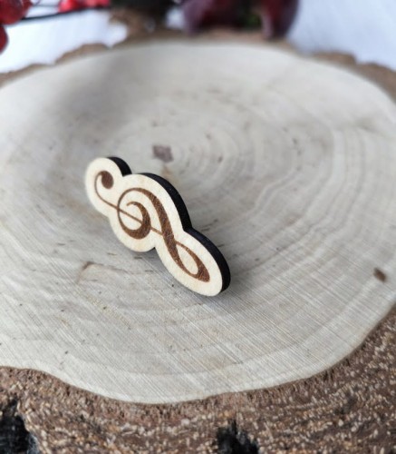 Pin muzyczny - Klucz wiolinowy - Prezent dla muzyka