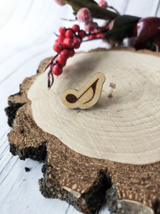 Pin muzyczny - Broszka - Ósemka - Nutka - Prezent dla muzyka