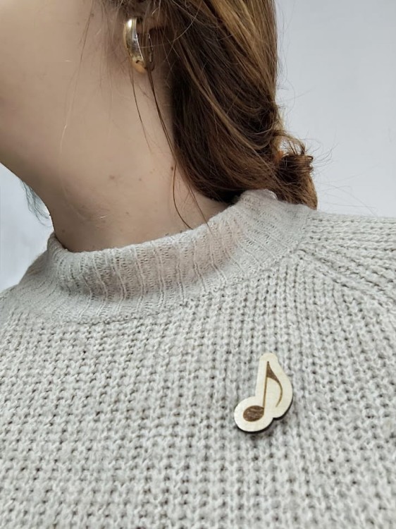 Pin muzyczny - Broszka - Ósemka - Nutka - Prezent dla muzyka