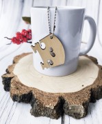 Podstawek - Prezent dla skrzypka, altowiolisty, wiolonczelisty, kontrabasisty - Brelok z drewna - Brelok ze sklejki - Prezent dla muzyka