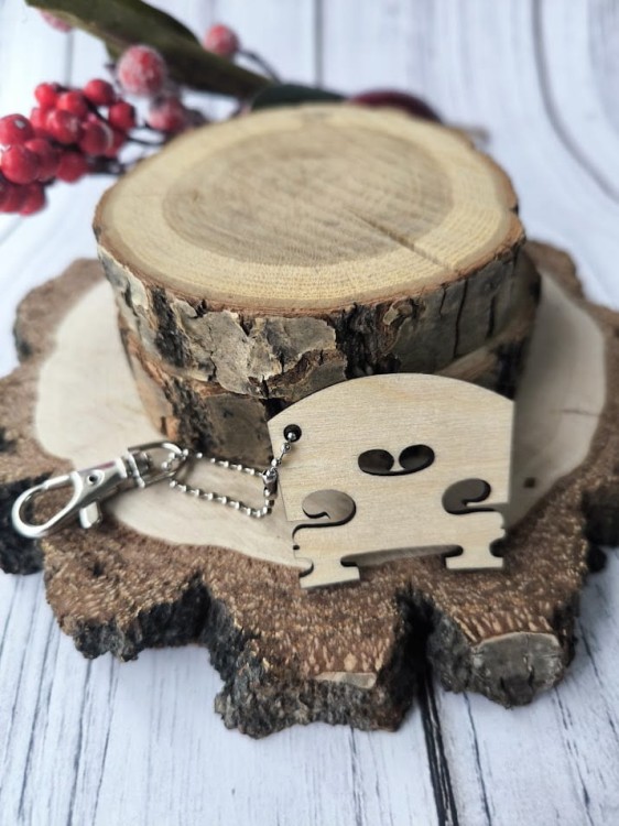 Podstawek - Prezent dla skrzypka, altowiolisty, wiolonczelisty, kontrabasisty - Brelok z drewna - Brelok ze sklejki - Prezent dla muzyka