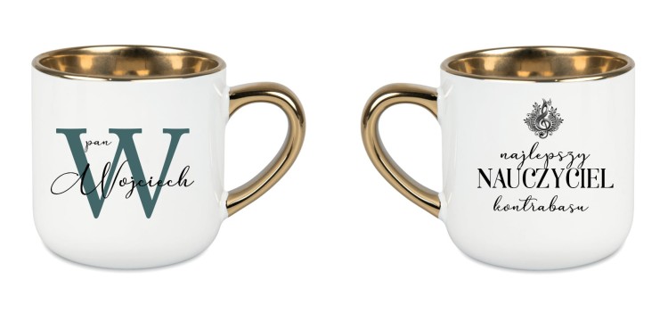 Nauczyciel kontrabasu / Nauczycielka kontrabasu - Kontrabas - Personalizacja - Kubek elegant