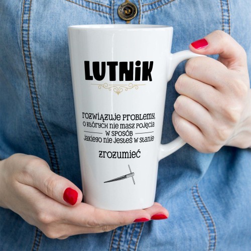 Lutnik - Prezent dla lutnika - Rozwiązuje problemy - Kubek latte