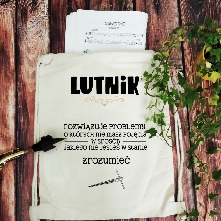 Lutnik - Prezent dla lutnika - Rozwiązuje problemy - Worek plecak
