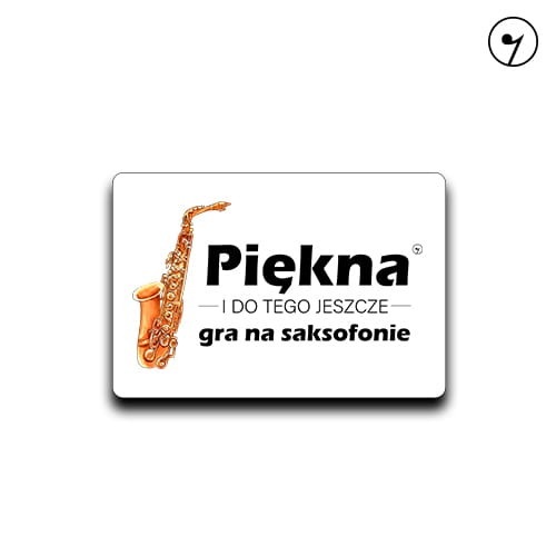 Saksofon - Piękna i gra na saksofonie - Prezent dla saksofonistki - Magnes