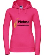 Saksofon - Piękna i gra na saksofonie - Prezent dla saksofonistki - Bluza