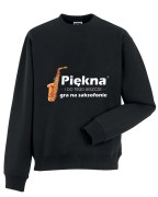 Saksofon - Piękna i gra na saksofonie - Prezent dla saksofonistki - Bluza