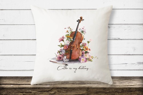 Wiolonczela - Cello - Cello is my destiny - Poduszka