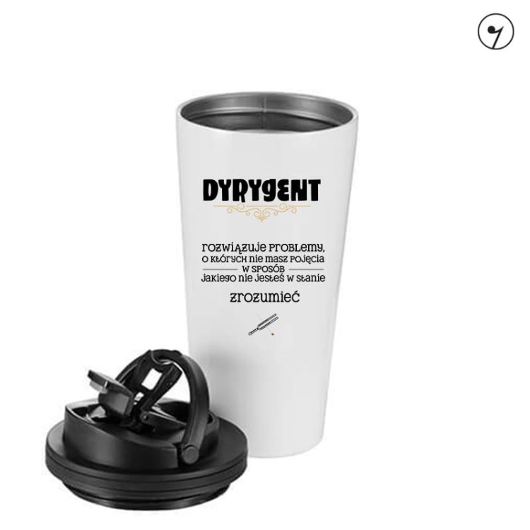 Dyrygent - Rozwiązuje problemy - Prezent dla dyrygenta - Kubek termiczny