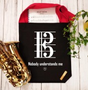 Klucz altowy - Nobody understands me - Prezent dla muzyka - Torba na ramię