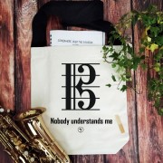 Klucz altowy - Nobody understands me - Prezent dla muzyka - Torba na ramię