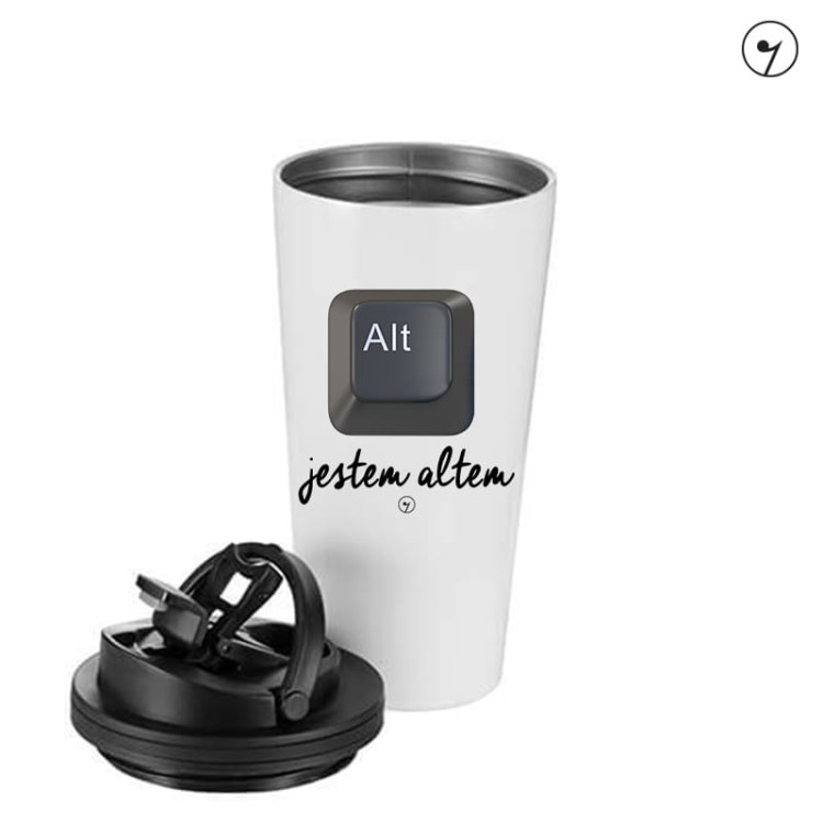 Alt - Jestem altem - Przycisk - Chór – Prezent dla chórzysty - Kubek termiczny