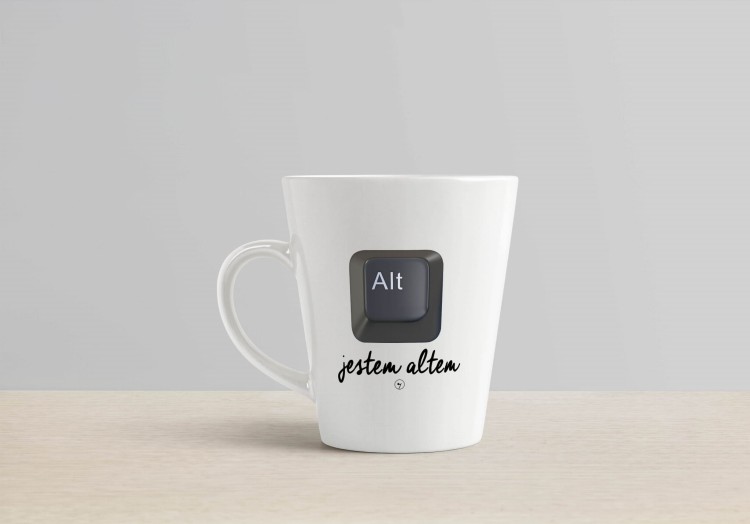 Alt - Jestem altem - Przycisk - Chór – Prezent dla chórzysty - Kubek latte