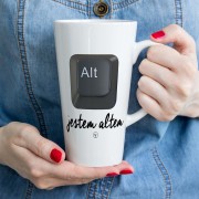 Alt - Jestem altem - Przycisk - Chór – Prezent dla chórzysty - Kubek latte