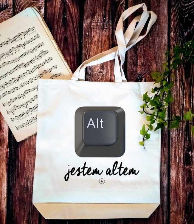 Alt - Jestem altem - Przycisk - Chór – Prezent dla chórzysty - Torba 2 ucha