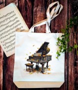 Piano - Fortepian - Jesień - Liście - Torba