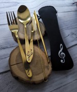 Sztućce - Zestaw muzycznych sztućców - Klucz wiolinowy - Prezent dla muzyka