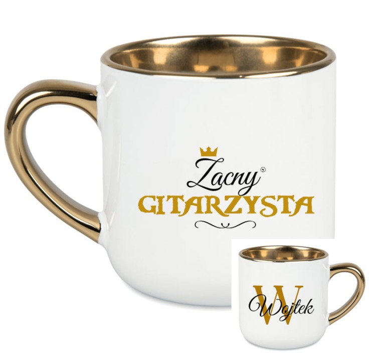 Gitara - Zacna gitarzystka / Zacny gitarzysta - Personalizacja - Kubek elegant