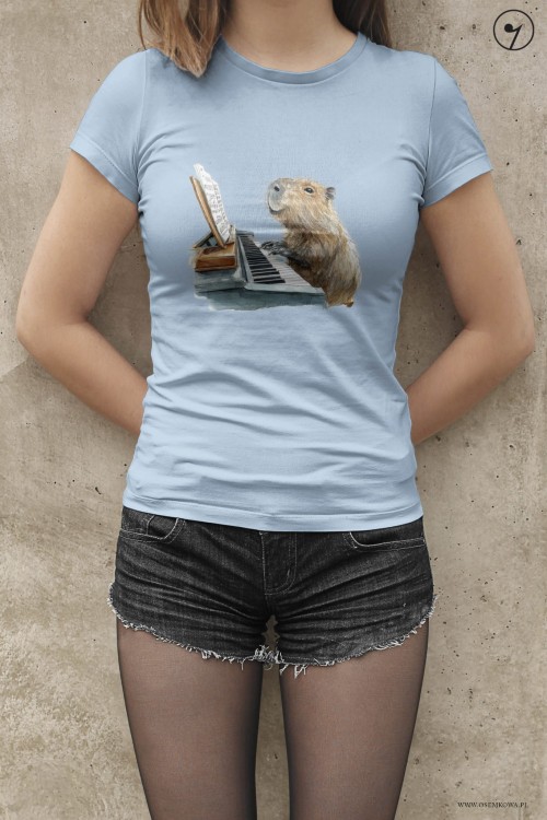 Fortepian - Kapibara - Prezent dla pianisty - Koszulka