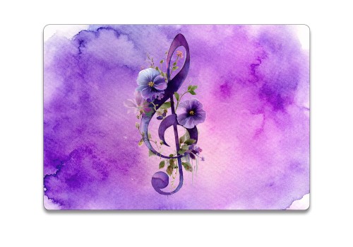 Fioletowy klucz wiolinowy - Podkładka pod myszkę