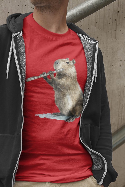 Flet - Kapibara - Prezent dla flecisty - Koszulk