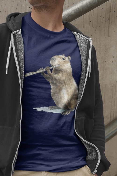 Flet - Kapibara - Prezent dla flecisty - Koszulk