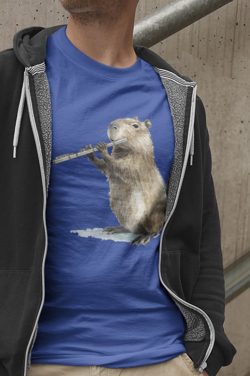 Flet - Kapibara - Prezent dla flecisty - Koszulk