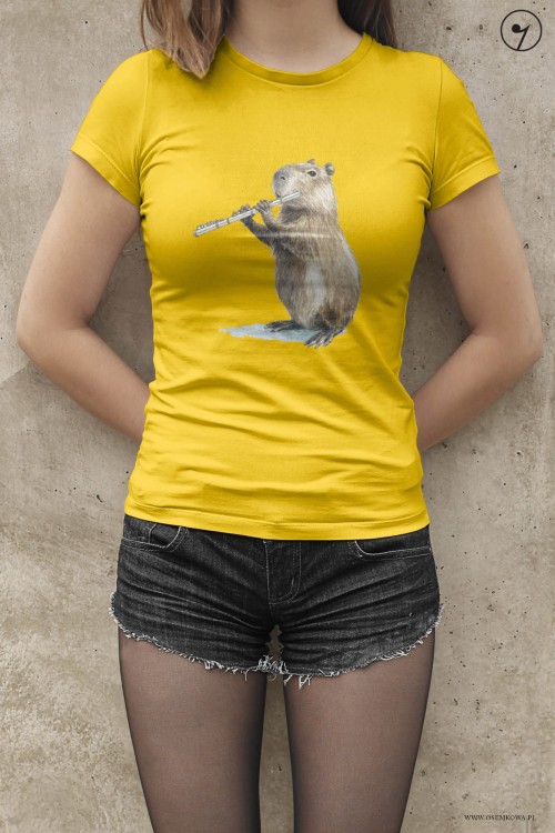 Flet - Kapibara - Prezent dla flecisty - Koszulka