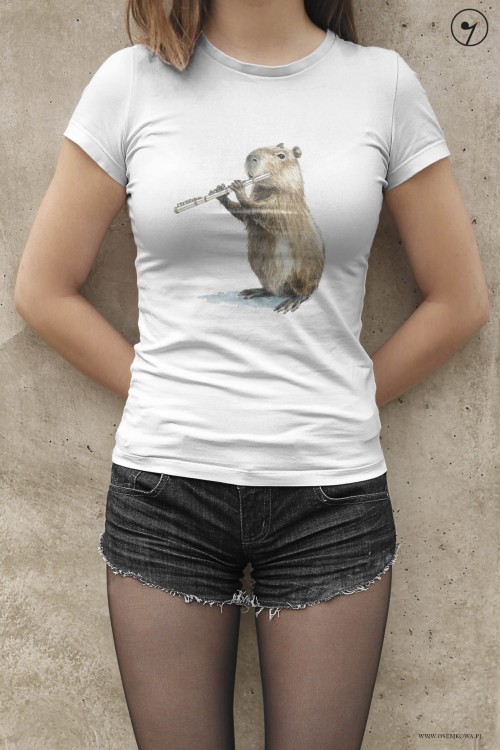 Flet - Kapibara - Prezent dla flecisty - Koszulka