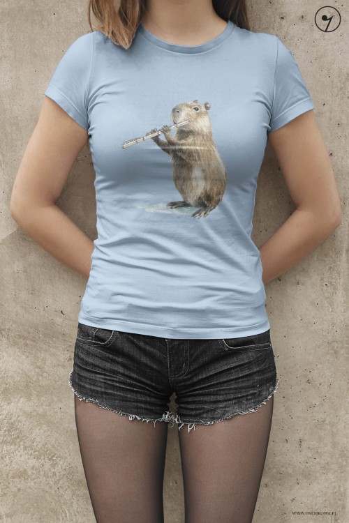 Flet - Kapibara - Prezent dla flecisty - Koszulka