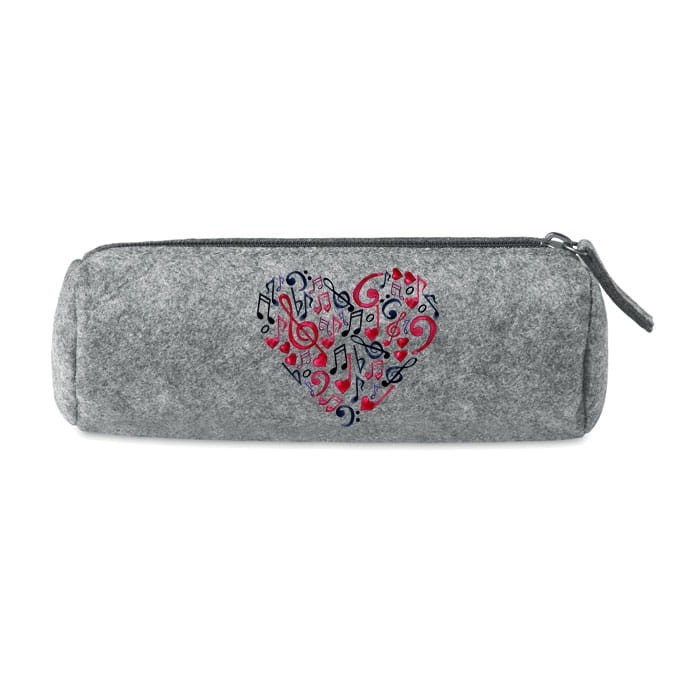 Nutki - Kolorowe nutki - Serce z nutek - Prezent dla muzyka - Piórnik z filcu