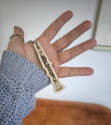 Klarnet - Brelok z drewna - Brelok ze sklejki - Prezent dla muzyka - Brelok z klarnetem