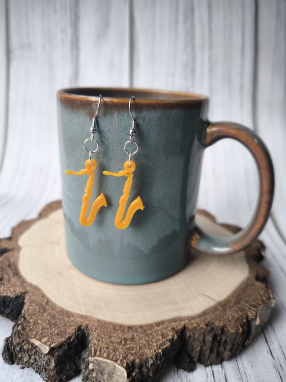 Saksofon - Prezent dla saksofonistki - Kolczyki muzyczne - Lekkie kolczyki