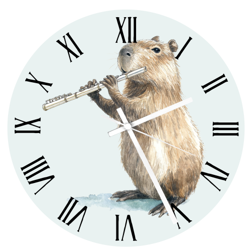 Flet - Kapibara - Prezent dla flecisty - Zegar