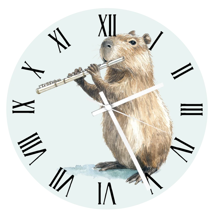 Flet - Kapibara - Prezent dla flecisty - Zegar