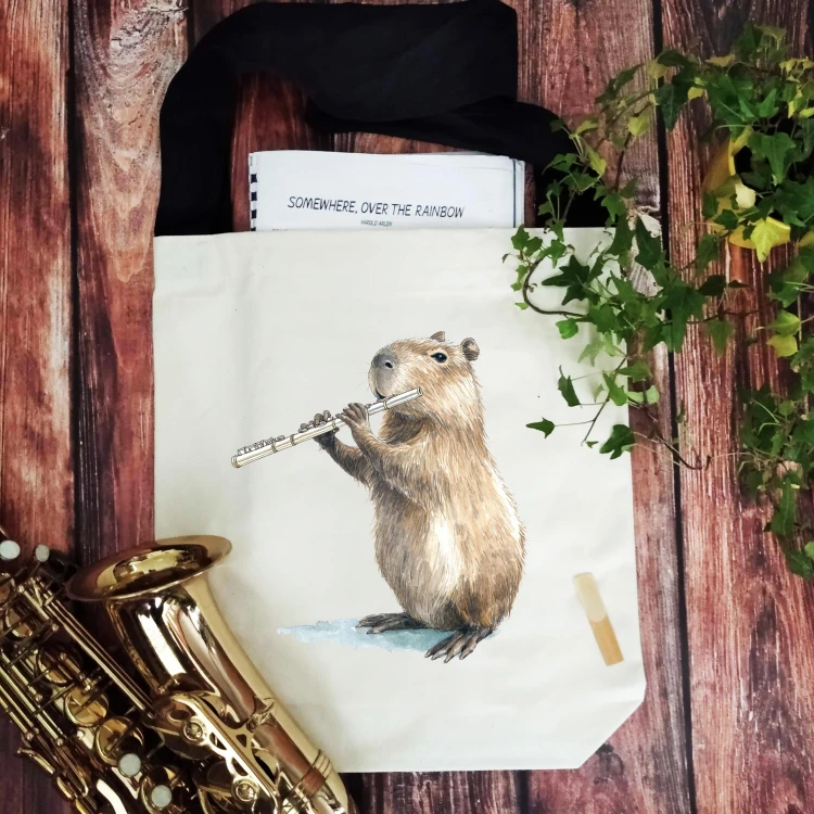 Flet - Kapibara - Prezent dla flecisty - Torba na ramię