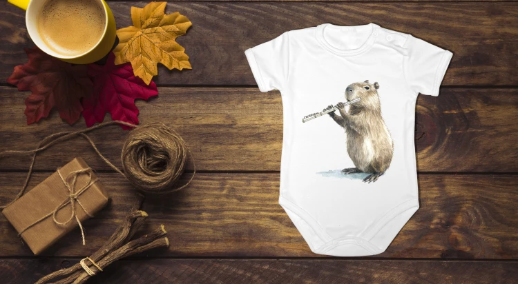 Flet - Kapibara - Prezent dla flecisty - Bodziak - Body