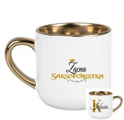 Saksofon - Zacna saksofonistka / Zacny saksofonista - Personalizacja - Kubek elegant