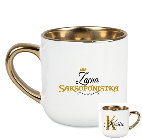 Saksofon - Zacna saksofonistka / Zacny saksofonista - Personalizacja - Kubek elegant